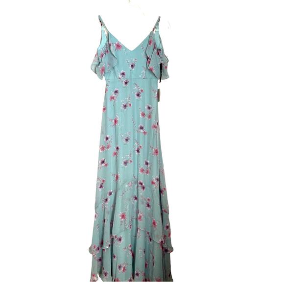 LulusTake You There Mint Green Floral Print Maxi Dress XS NWT - Picture 9 of 11